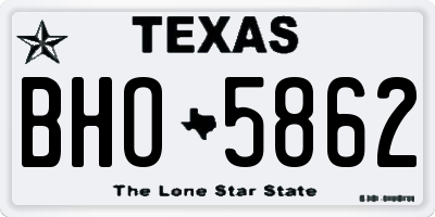 TX license plate BHO5862