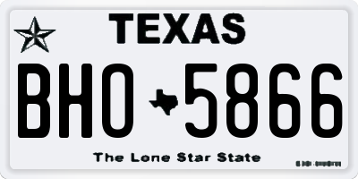 TX license plate BHO5866