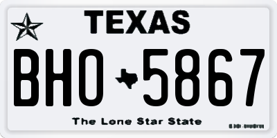 TX license plate BHO5867