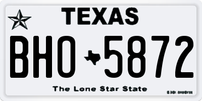 TX license plate BHO5872