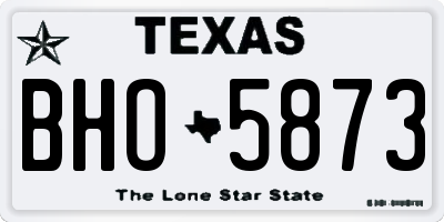 TX license plate BHO5873