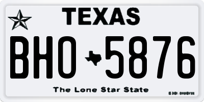 TX license plate BHO5876