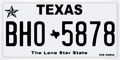 TX license plate BHO5878