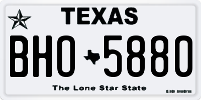 TX license plate BHO5880