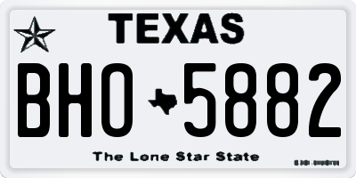 TX license plate BHO5882