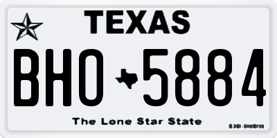 TX license plate BHO5884