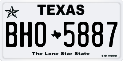 TX license plate BHO5887