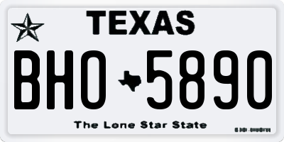 TX license plate BHO5890