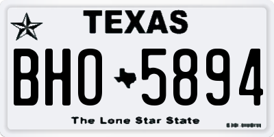 TX license plate BHO5894