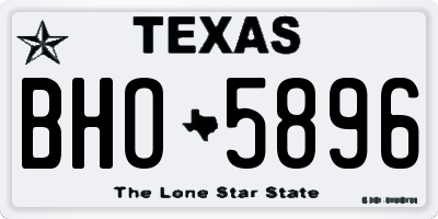 TX license plate BHO5896