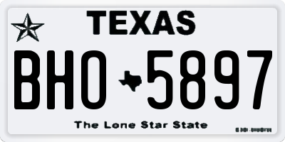 TX license plate BHO5897