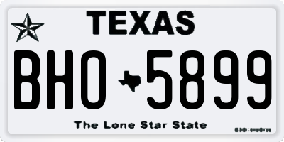 TX license plate BHO5899