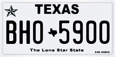 TX license plate BHO5900