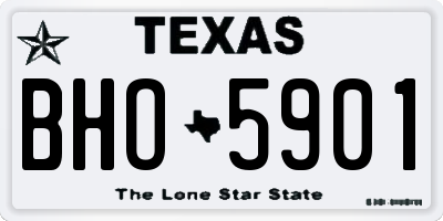 TX license plate BHO5901