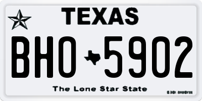 TX license plate BHO5902