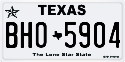 TX license plate BHO5904