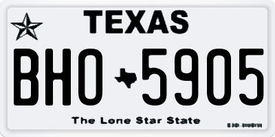 TX license plate BHO5905