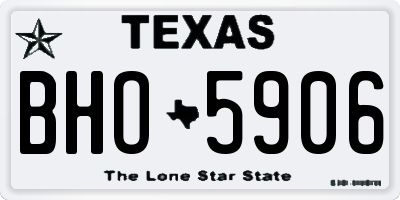 TX license plate BHO5906