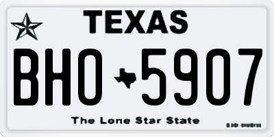 TX license plate BHO5907