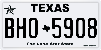 TX license plate BHO5908