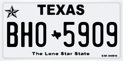TX license plate BHO5909