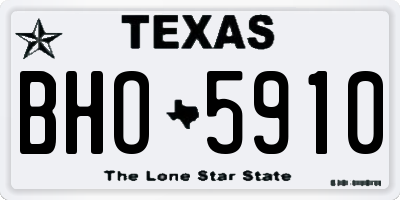 TX license plate BHO5910