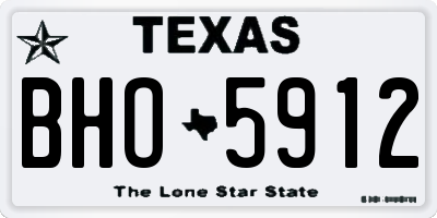 TX license plate BHO5912