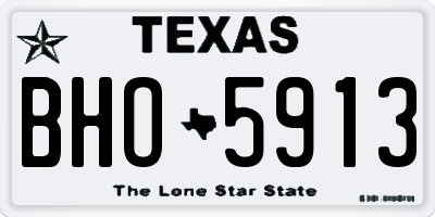 TX license plate BHO5913