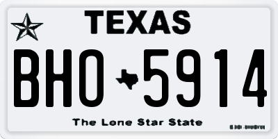 TX license plate BHO5914