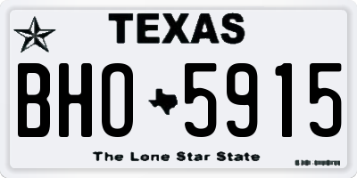 TX license plate BHO5915