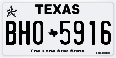 TX license plate BHO5916