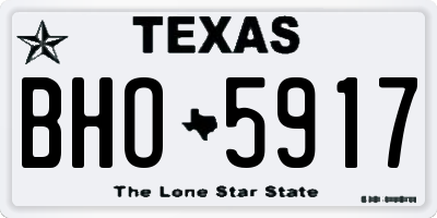 TX license plate BHO5917