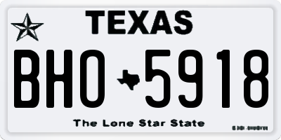 TX license plate BHO5918