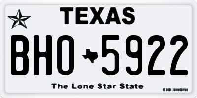 TX license plate BHO5922