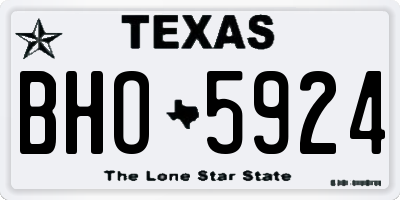 TX license plate BHO5924