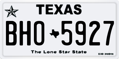 TX license plate BHO5927