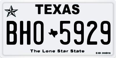 TX license plate BHO5929