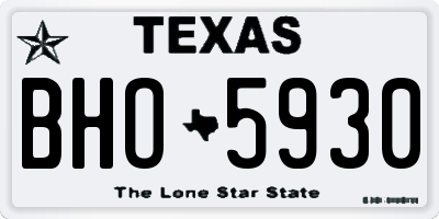 TX license plate BHO5930