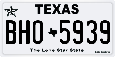 TX license plate BHO5939