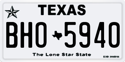 TX license plate BHO5940