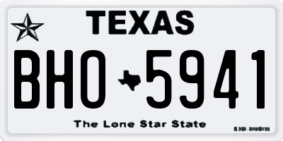 TX license plate BHO5941