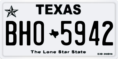 TX license plate BHO5942