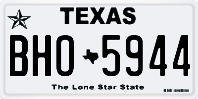TX license plate BHO5944