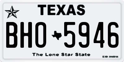 TX license plate BHO5946