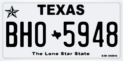 TX license plate BHO5948