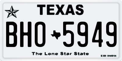 TX license plate BHO5949