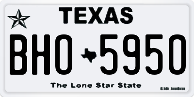 TX license plate BHO5950