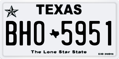 TX license plate BHO5951