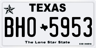 TX license plate BHO5953