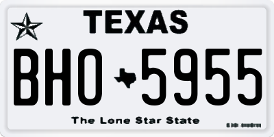 TX license plate BHO5955